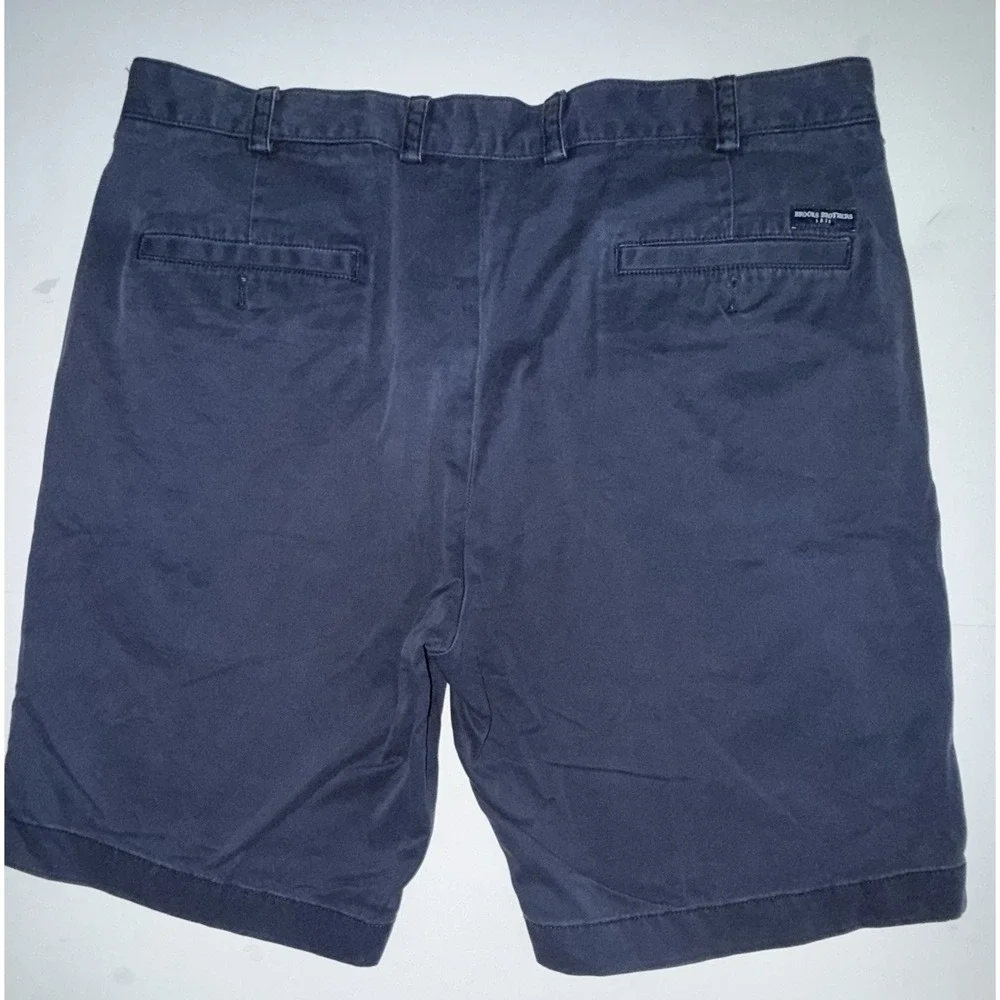 Brooks Brothers 1818 Men's Navy Blue Classic Chino Shorts 36x9 Casual Preppy A
